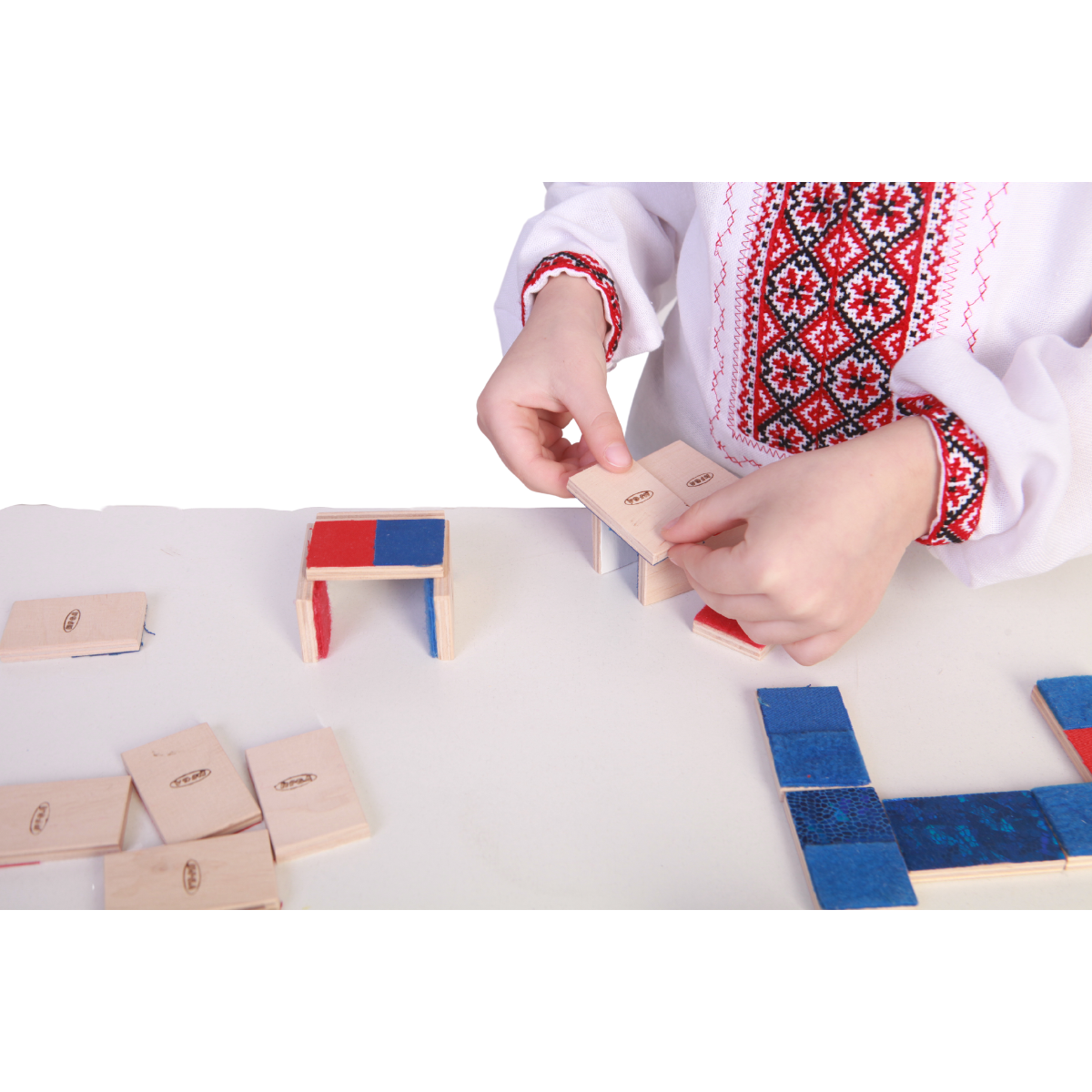 Tactile-Visual Dominoes