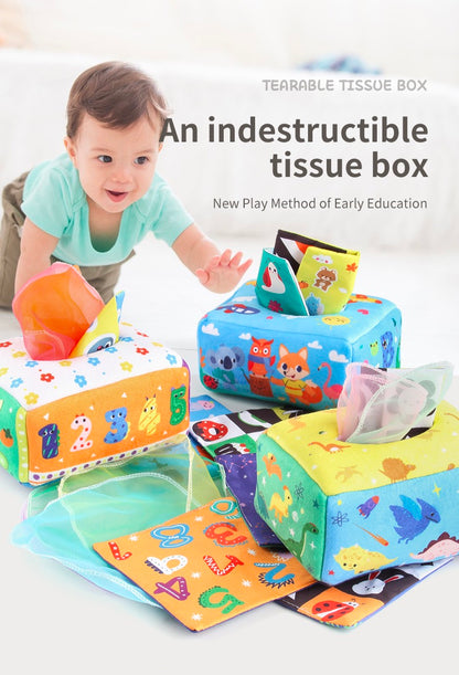 Sensorische Baby-Taschentuchbox